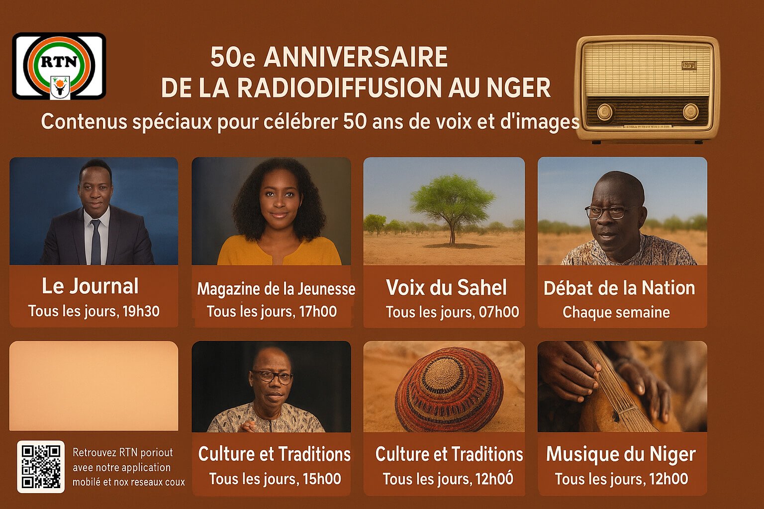 RTN fête ses 50 ans : un voyage à travers l’histoire de la radio et de la télévision au Niger